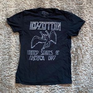 Mens Small Black Led Zeppelin Graphic T-Shirt